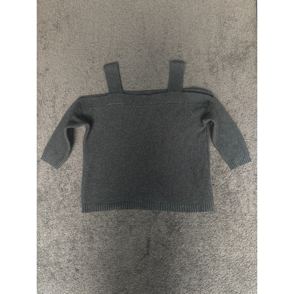 Tart Women tank Top Small Dark Gray Knit Recycled Polyester Off Shoulder
